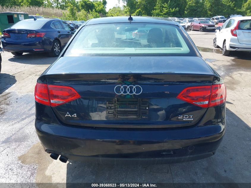 2009 Audi A4 2.0T Premium VIN: WAULF78K09A135932 Lot: 39368523