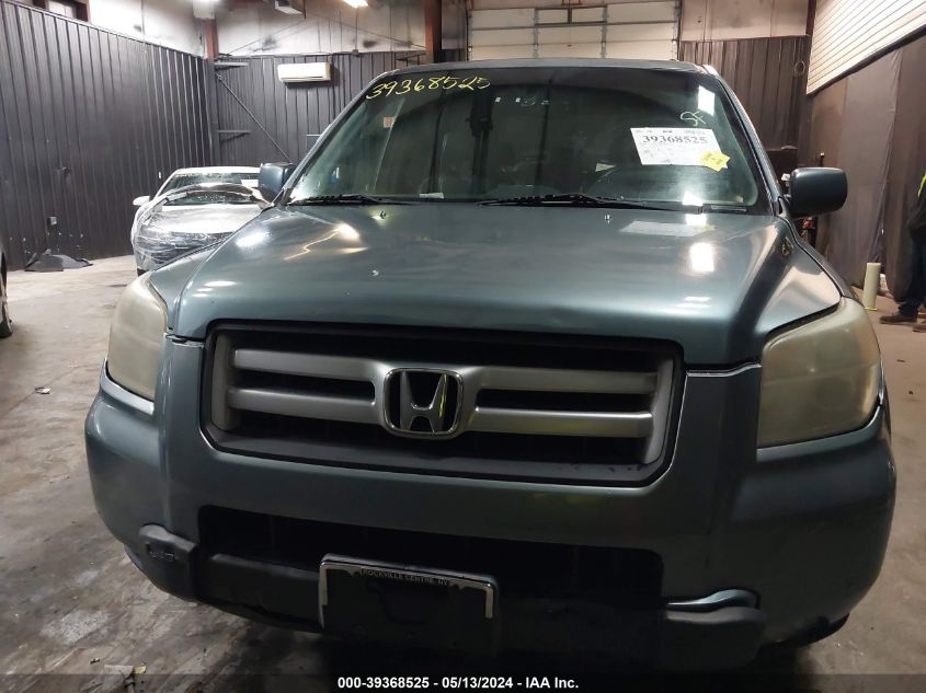 2006 Honda Pilot Ex-L VIN: 2HKYF18526H556720 Lot: 39368525