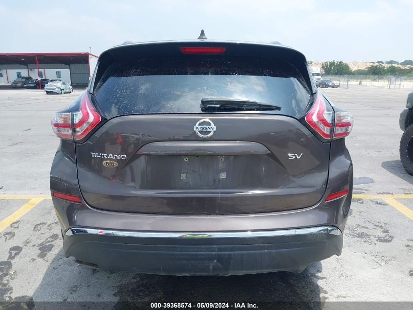 2017 Nissan Murano Sv VIN: 5N1AZ2MG8HN136903 Lot: 39368574