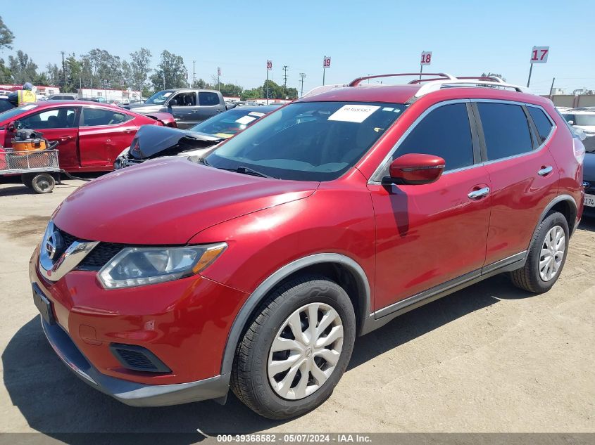 2016 Nissan Rogue S VIN: KNMAT2MV2GP674231 Lot: 39368582