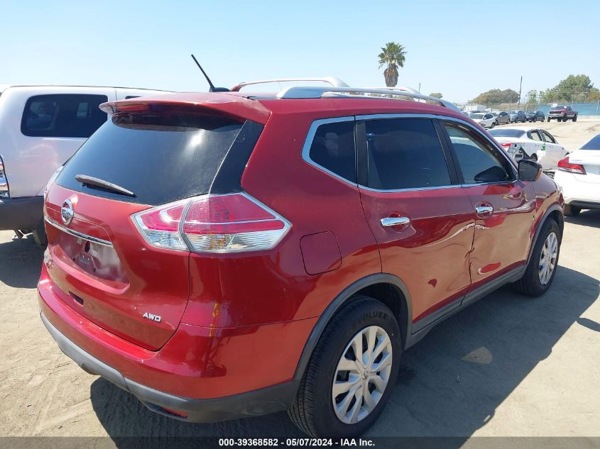 2016 Nissan Rogue S VIN: KNMAT2MV2GP674231 Lot: 39368582