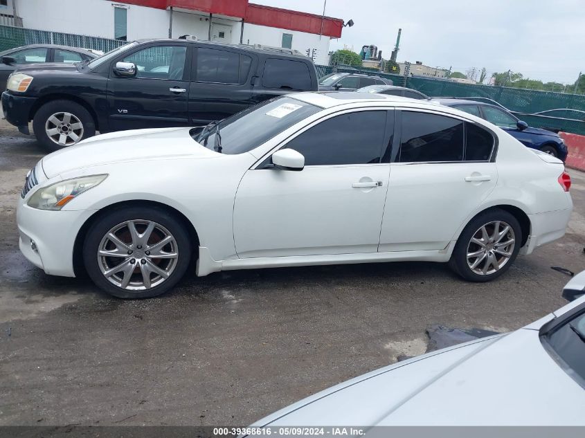 2012 Infiniti G37X VIN: JN1CV6AR1CM677640 Lot: 39368616