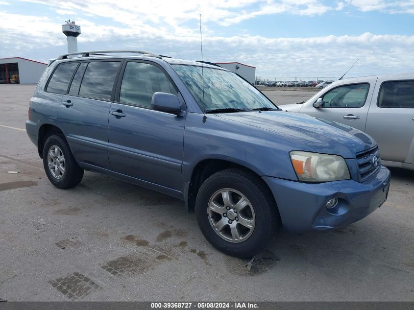 2007 Toyota Highlander V6 VIN: JTEEP21A770188087 Lot: 39368727