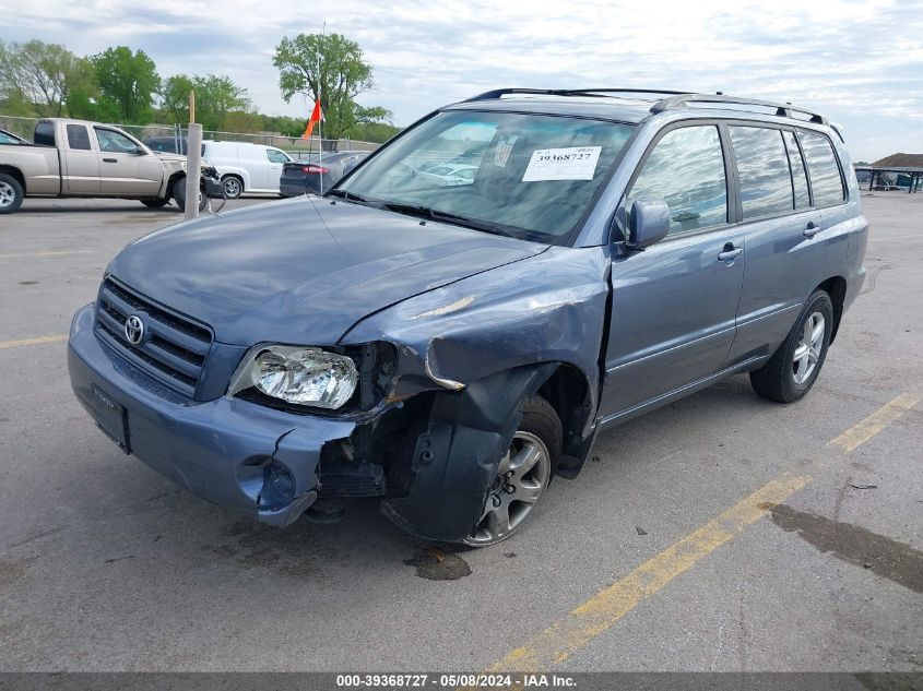 2007 Toyota Highlander V6 VIN: JTEEP21A770188087 Lot: 39368727