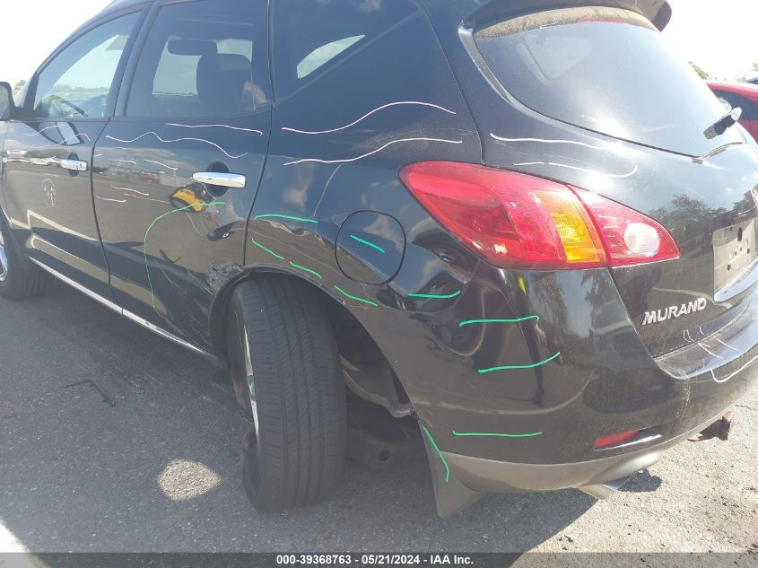 2010 Nissan Murano Sl VIN: JN8AZ1MW0AW124738 Lot: 39368763