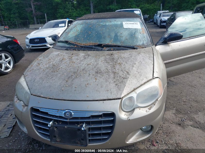 2004 Chrysler Sebring Limited VIN: 1C3EL65R64N160789 Lot: 39368846