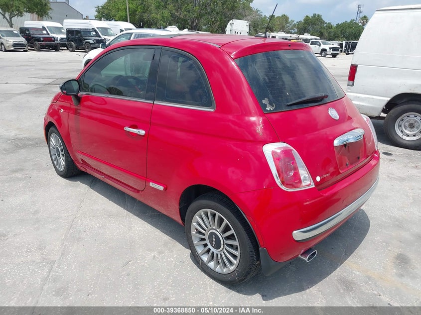 2012 Fiat 500 Lounge VIN: 3C3CFFCR1CT106512 Lot: 39368850