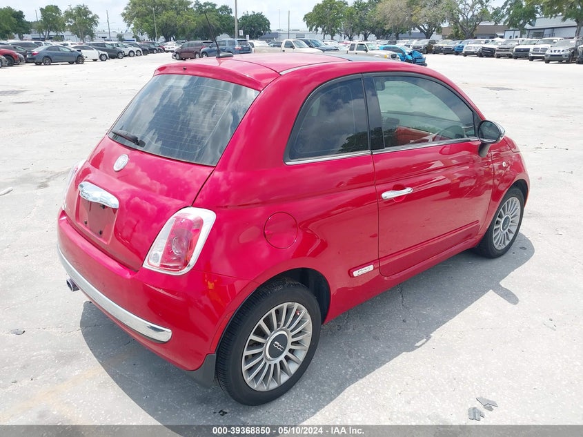 2012 Fiat 500 Lounge VIN: 3C3CFFCR1CT106512 Lot: 39368850