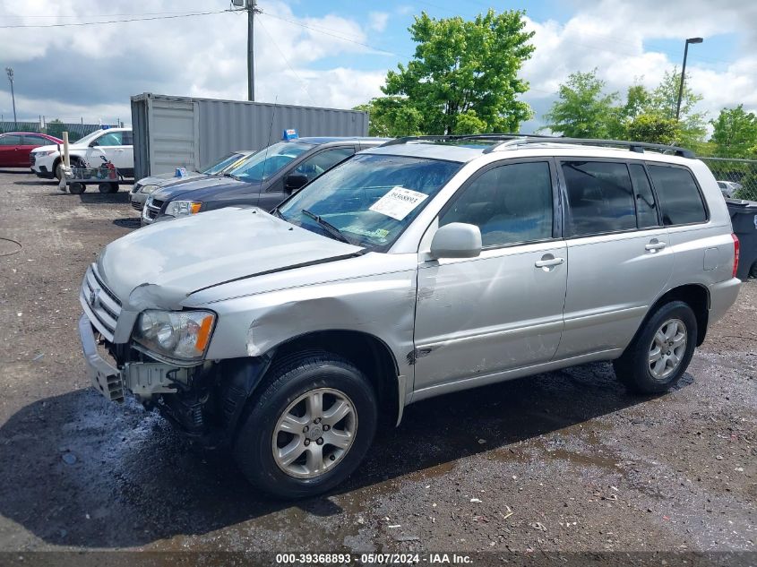 2002 Toyota Highlander V6 VIN: JTEHF21A820095586 Lot: 39368893