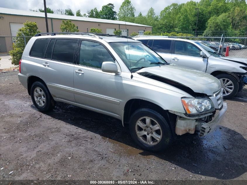 2002 Toyota Highlander V6 VIN: JTEHF21A820095586 Lot: 39368893