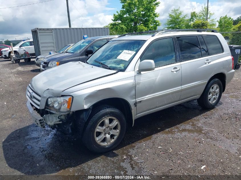 2002 Toyota Highlander V6 VIN: JTEHF21A820095586 Lot: 39368893