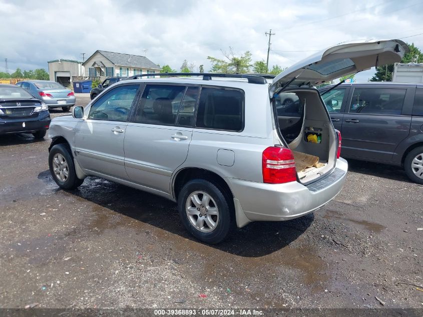 2002 Toyota Highlander V6 VIN: JTEHF21A820095586 Lot: 39368893