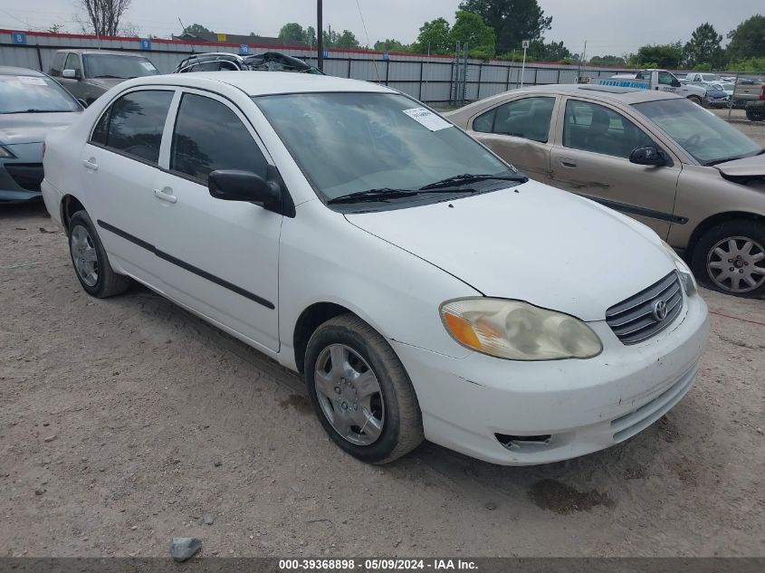 2003 Toyota Corolla Ce VIN: JTDBR32E330022443 Lot: 39368898