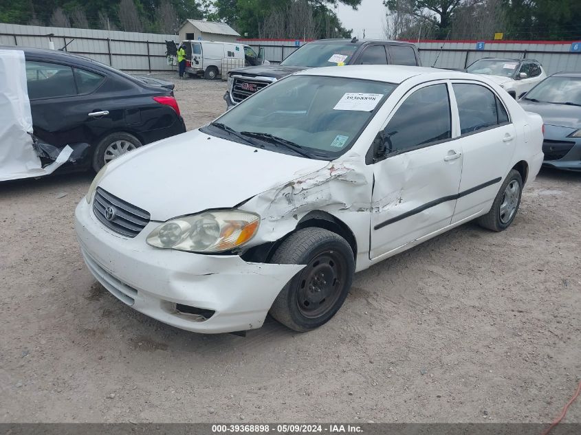 2003 Toyota Corolla Ce VIN: JTDBR32E330022443 Lot: 39368898