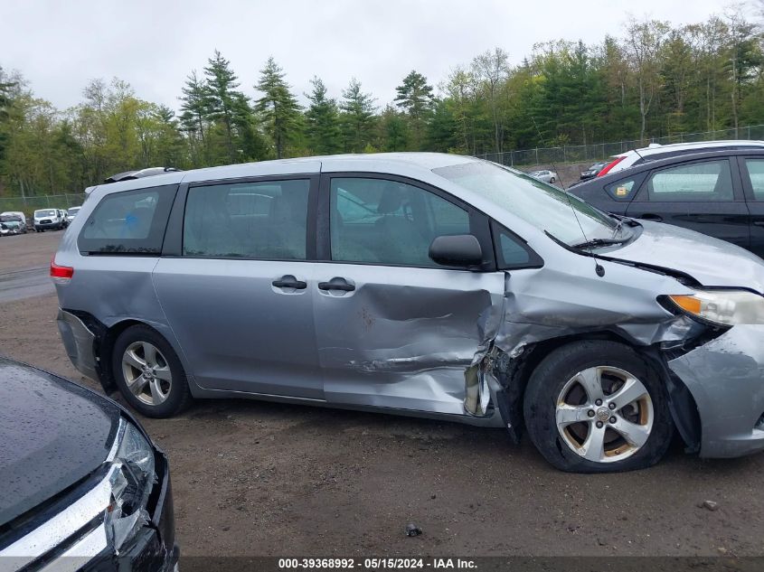 2012 Toyota Sienna Base V6 7 Passenger VIN: 5TDZK3DC9CS189496 Lot: 39368992