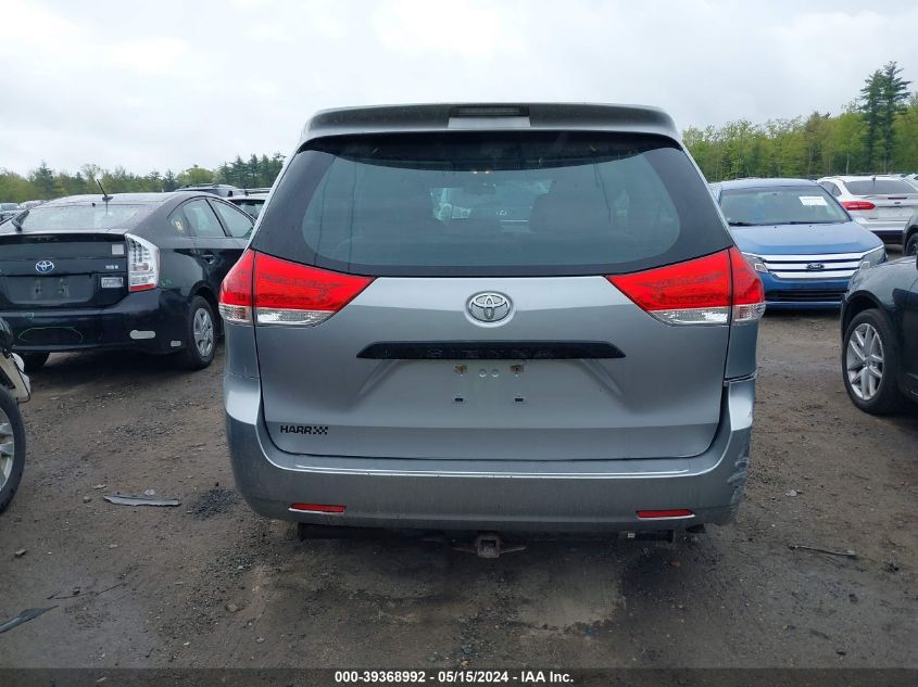 2012 Toyota Sienna Base V6 7 Passenger VIN: 5TDZK3DC9CS189496 Lot: 39368992