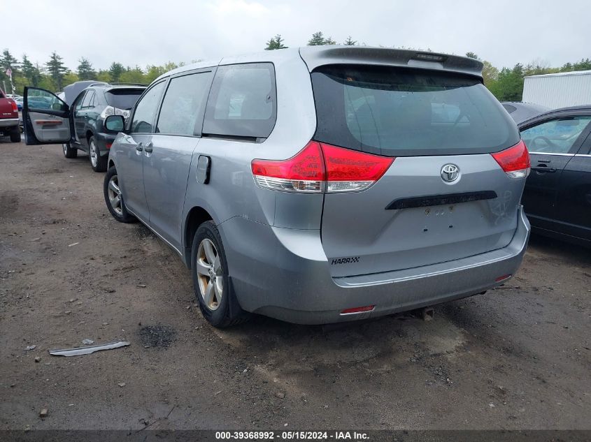 2012 Toyota Sienna Base V6 7 Passenger VIN: 5TDZK3DC9CS189496 Lot: 39368992