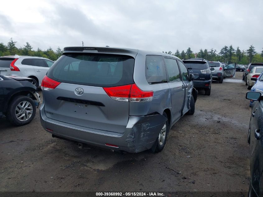 2012 Toyota Sienna Base V6 7 Passenger VIN: 5TDZK3DC9CS189496 Lot: 39368992