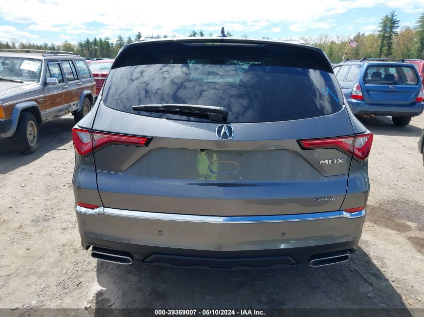 2023 Acura Mdx Advance Package VIN: 5J8YE1H82PL007692 Lot: 39369007