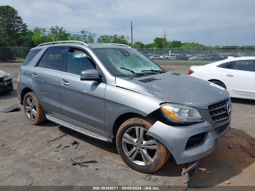 2012 Mercedes-Benz Ml 350 Bluetec 4Matic VIN: 4JGDA2EB4CA094222 Lot: 39369071