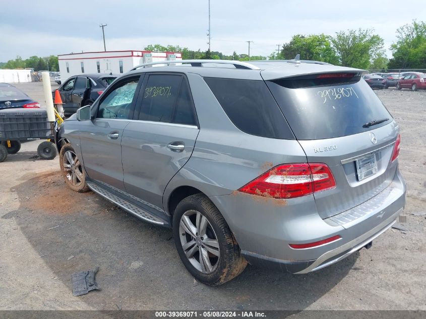 2012 Mercedes-Benz Ml 350 Bluetec 4Matic VIN: 4JGDA2EB4CA094222 Lot: 39369071