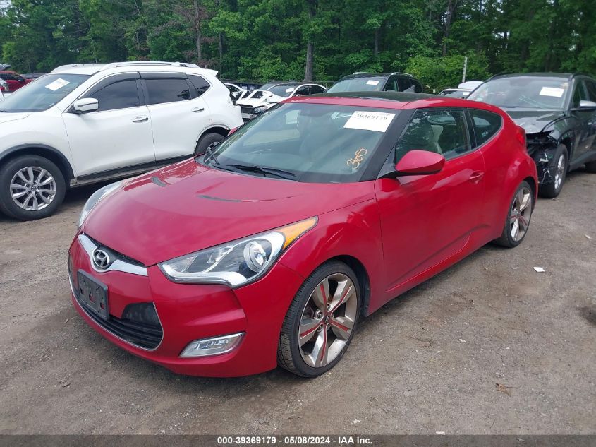 2014 Hyundai Veloster Base W/Gray VIN: KMHTC6ADXEU184593 Lot: 39369179