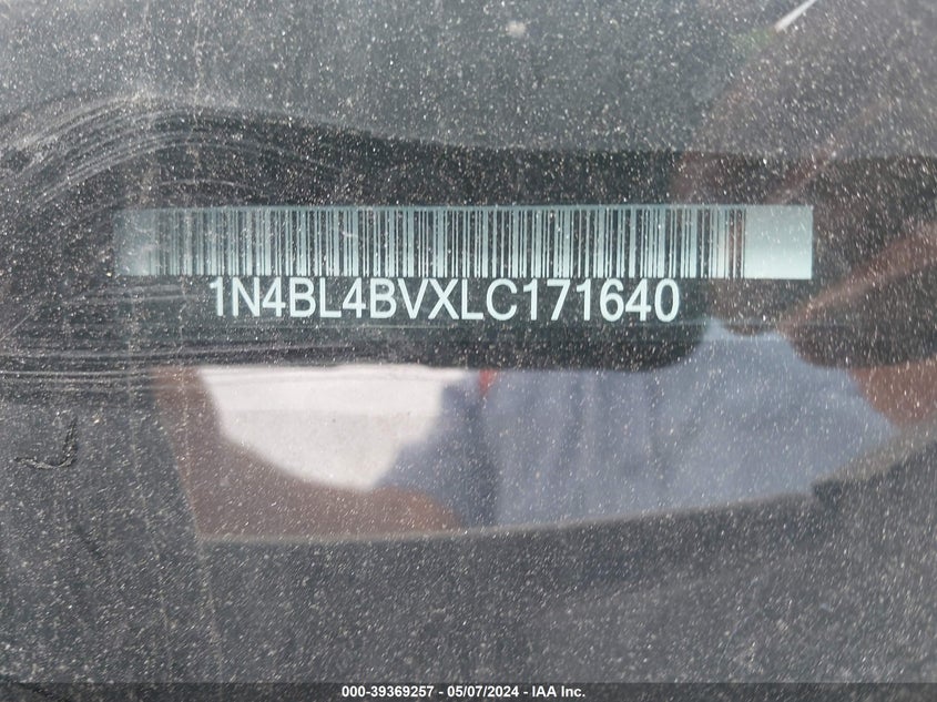 VIN 1N4BL4BVXLC171640 2020 NISSAN ALTIMA S FWD