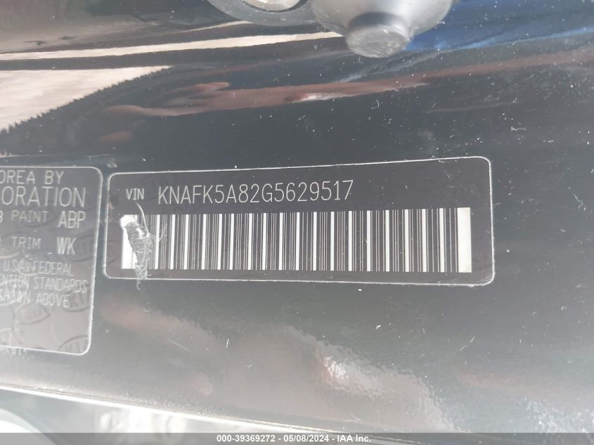 2016 Kia Forte Lx VIN: KNAFK5A82G5629517 Lot: 39369272