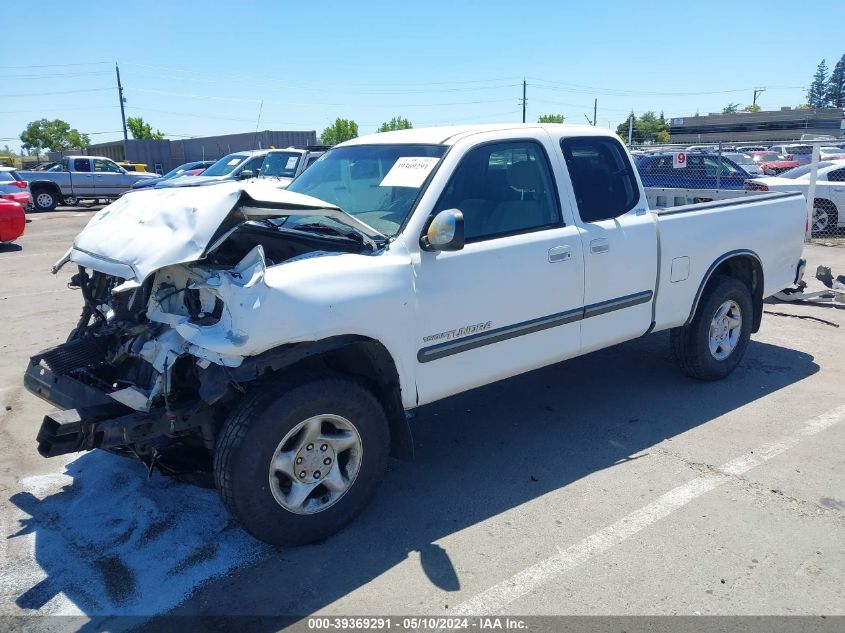 2002 Toyota Tundra Sr5 V8 VIN: 5TBBT44162S295415 Lot: 39369291