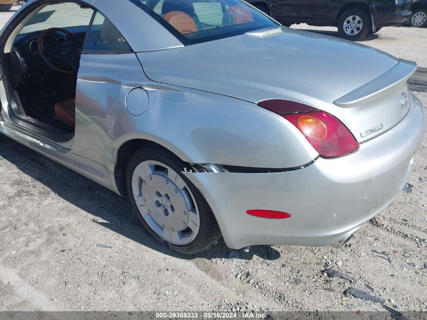 2002 Lexus Sc 430 VIN: JTHFN48Y820026800 Lot: 39369333