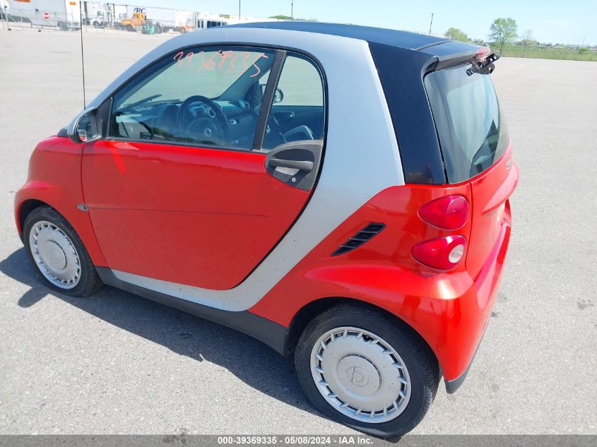 2008 Smart Fortwo Passion/Pure VIN: WMEEJ31X48K160707 Lot: 39369335