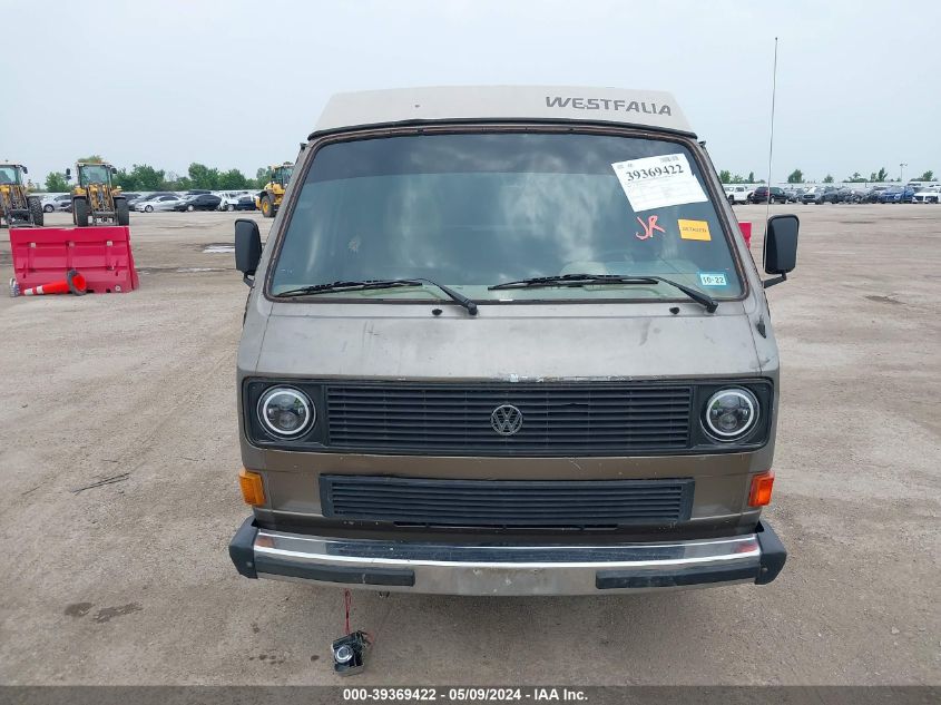 1985 Volkswagen Vanagon Campmobile VIN: WV2ZB0258FH065913 Lot: 39369422