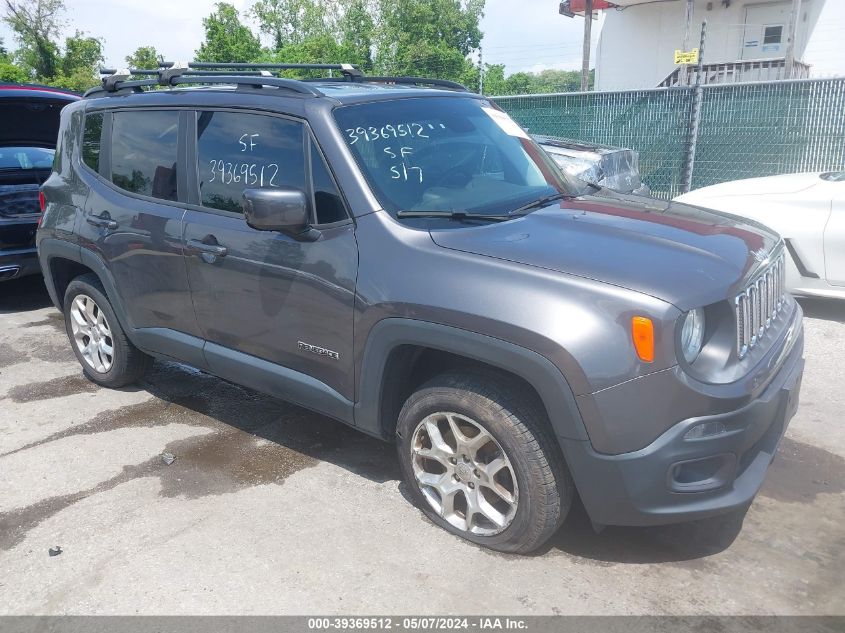 2018 Jeep Renegade Latitude 4X4 VIN: ZACCJBBB1JPG94116 Lot: 39369512