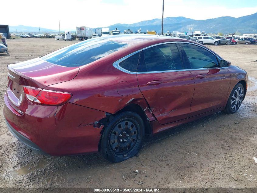 2015 Chrysler 200 Lx VIN: 1C3CCCFB5FN606070 Lot: 39369519