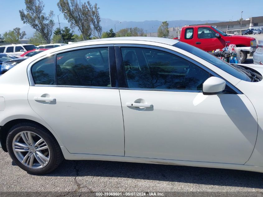 2012 Infiniti G25 Journey VIN: JN1DV6AP9CM811331 Lot: 39369601