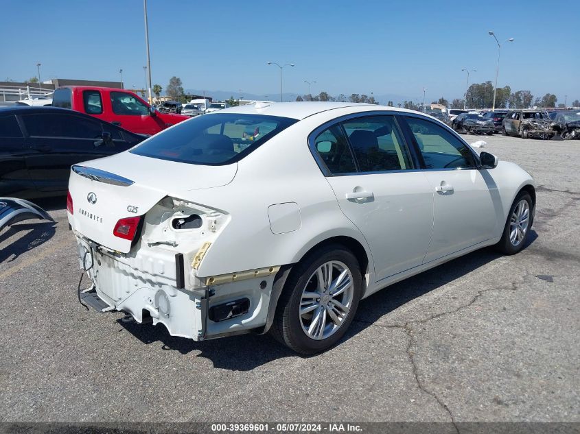 2012 Infiniti G25 Journey VIN: JN1DV6AP9CM811331 Lot: 39369601