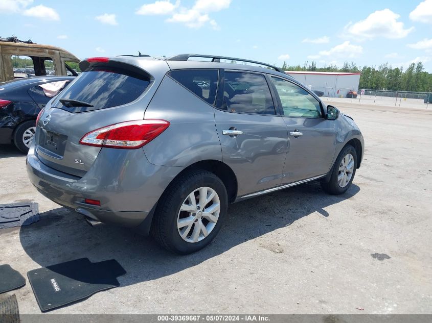 2013 Nissan Murano Sl VIN: JN8AZ1MU7DW204802 Lot: 39369667