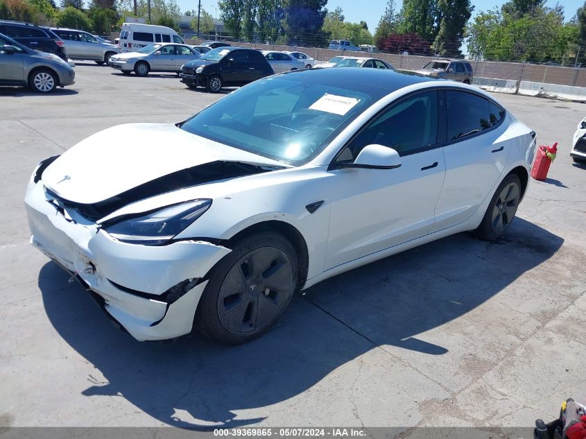 2023 Tesla Model 3 Rear-Wheel Drive VIN: 5YJ3E1EA0PF410038 Lot: 39369865