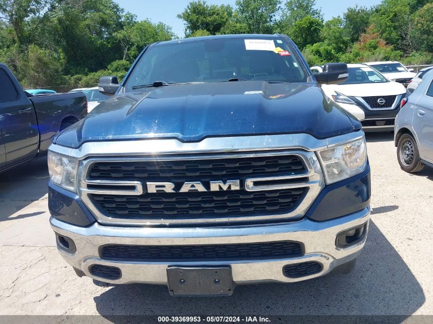 2022 Ram 1500 Big Horn Quad Cab 4X4 6'4 Box VIN: 1C6SRFBT8NN206600 Lot: 39369953