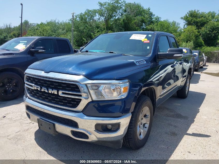 2022 Ram 1500 Big Horn Quad Cab 4X4 6'4 Box VIN: 1C6SRFBT8NN206600 Lot: 39369953