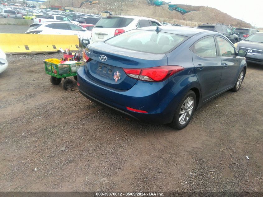 2014 Hyundai Elantra Se VIN: KMHDH4AE1EU201610 Lot: 39370012