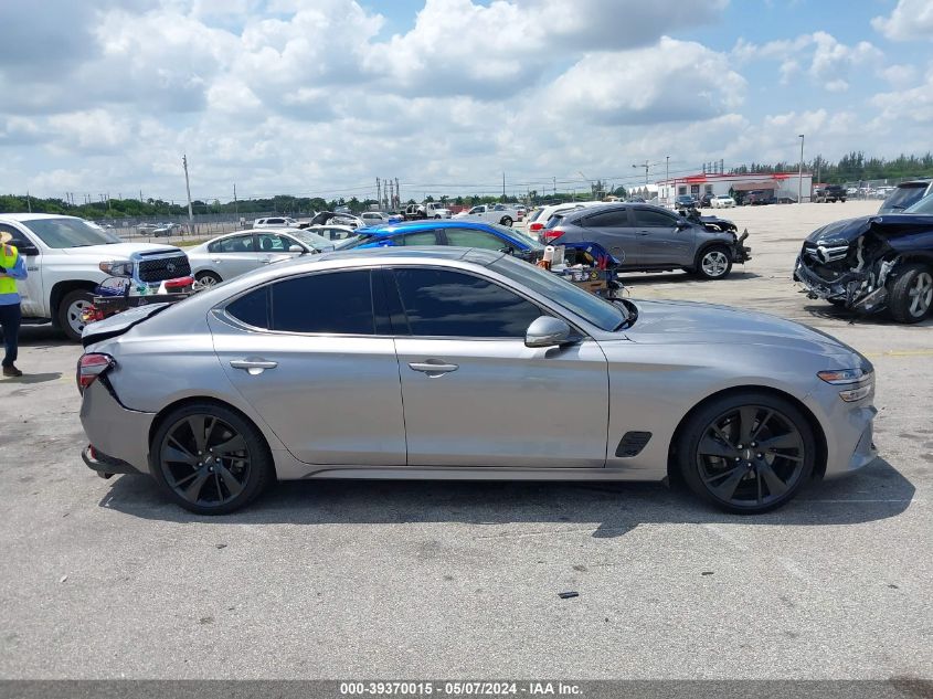 2023 Genesis G70 2.0T Rwd VIN: KMTG34TA7PU114888 Lot: 39370015