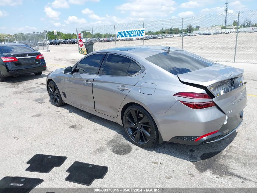 2023 Genesis G70 2.0T Rwd VIN: KMTG34TA7PU114888 Lot: 39370015