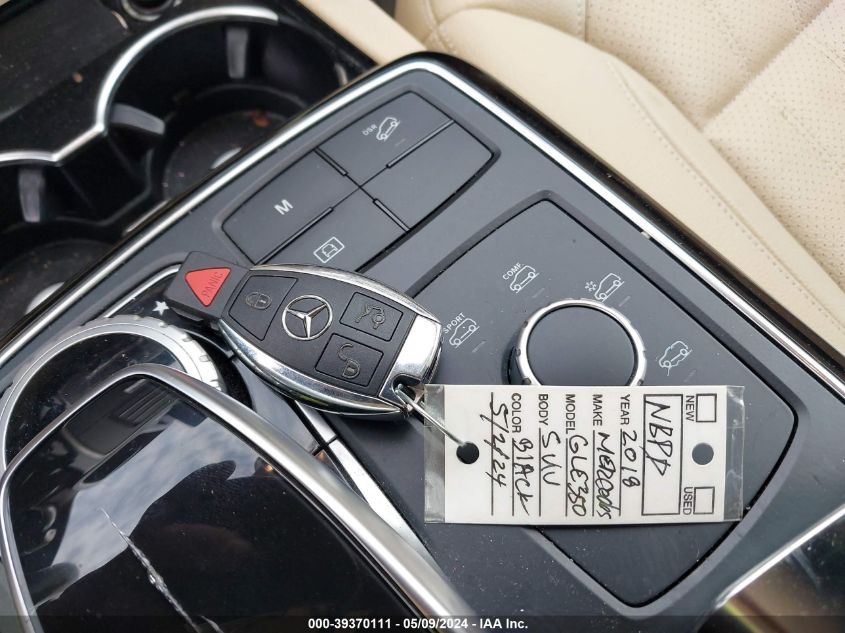 2018 Mercedes-Benz Gle 350 4Matic VIN: 4JGDA5HB5JB014334 Lot: 39370111