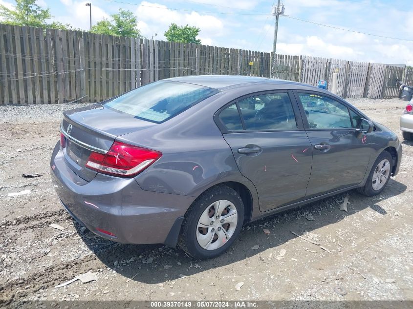 2014 Honda Civic Lx VIN: 2HGFB2F55EH521710 Lot: 39370149