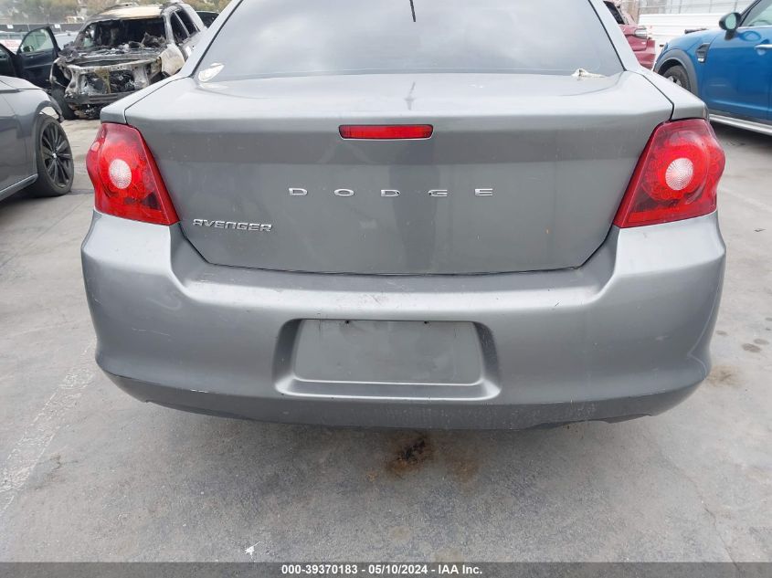 2012 Dodge Avenger Se VIN: 1C3CDZAB6CN265264 Lot: 39370183