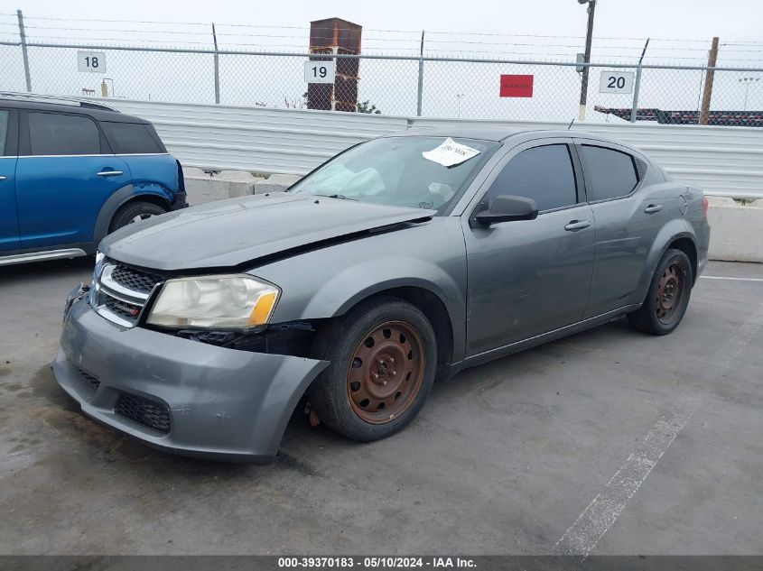 2012 Dodge Avenger Se VIN: 1C3CDZAB6CN265264 Lot: 39370183