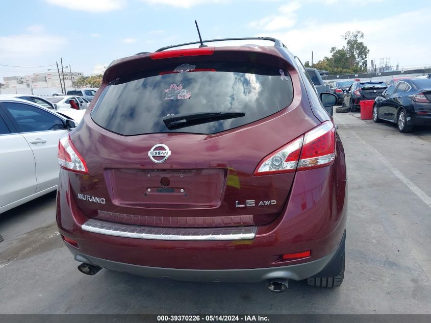 2011 Nissan Murano Le VIN: JN8AZ1MW0BW179577 Lot: 39370226