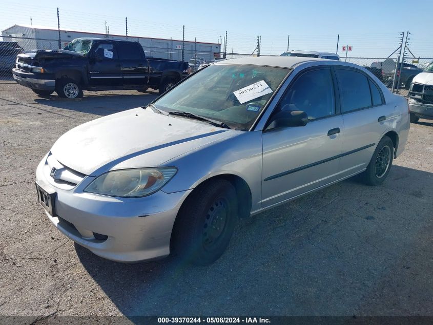 2004 Honda Civic Vp VIN: 2HGES16364H553522 Lot: 39370244