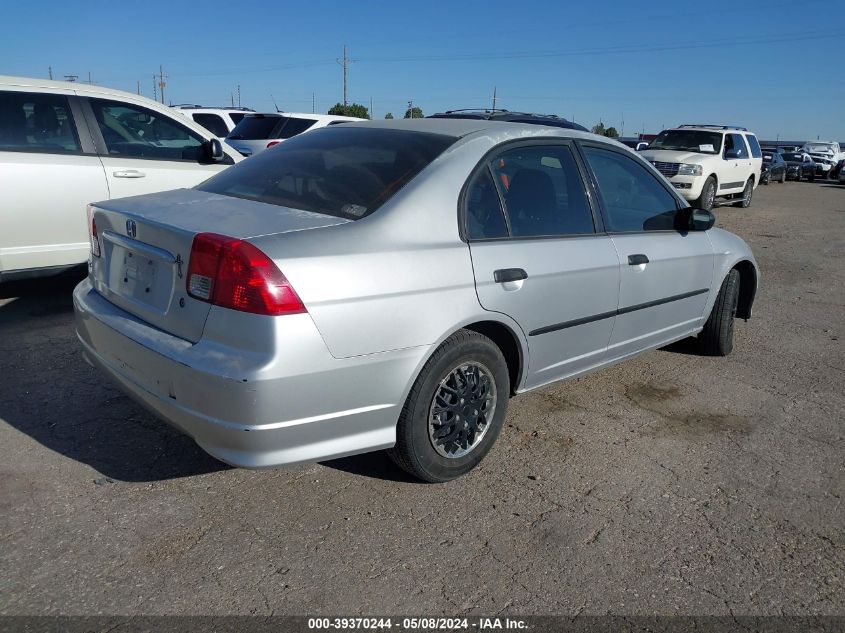 2004 Honda Civic Vp VIN: 2HGES16364H553522 Lot: 39370244